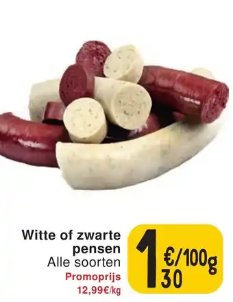 Witte of zwarte pensen 100g