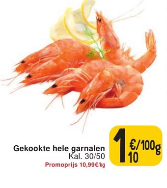Gekookte hele garnalen 100g
