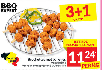 Intermarché Brochettes met balletjes aanbieding