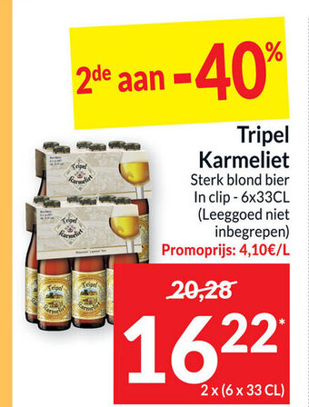 Intermarché Tripel Karmeliet aanbieding