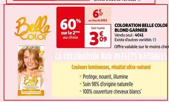 Auchan COLORATION BELLE COLOR BLOND GARNIER aanbieding