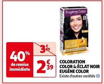 Auchan COLORATION COLOR & ÉCLAT NOIR EUGÉNE COLOR aanbieding