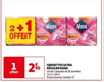 SERVIETTES ULTRA RÉGULIER NANA
