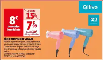 Auchan SÈCHE CHEVEUX DE VOYAGE aanbieding