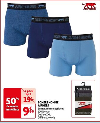 Auchan BOXERS HOMME AIRNESS aanbieding