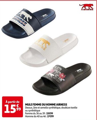 Auchan MULE FEMME OU HOMME AIRNESS aanbieding