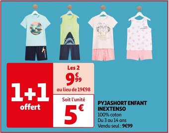Auchan PYJASHORT ENFANT INEXTENSO aanbieding