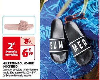 Auchan MULE FEMME OU HOMME INEXTENSO aanbieding