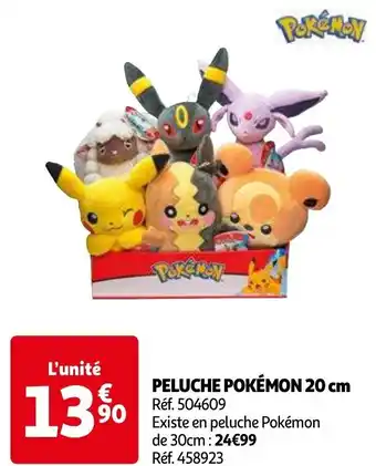 Auchan PELUCHE POKÉMON 20 cm aanbieding
