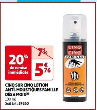 CINQ SUR CINQ LOTION ANTI-MOUSTIQUES FAMILLE