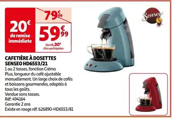 CAFETIÈRE À DOSETTES SENSEO HD6553/21