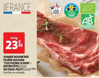 Auchan VIANDE BOVINE BIO FILIÈRE aanbieding