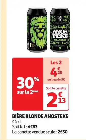 Auchan BIÈRE BLONDE ANOSTEKE 44 cl aanbieding
