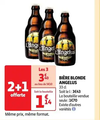 Auchan BIÈRE BLONDE ANGELUS 33 cl aanbieding