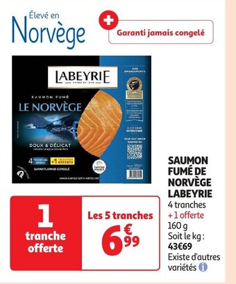 Auchan SAUMON FUMÉ DE NORVÈGE LABEYRIE aanbieding