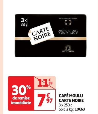 Auchan CAFÉ MOULU CARTE NOIRE aanbieding