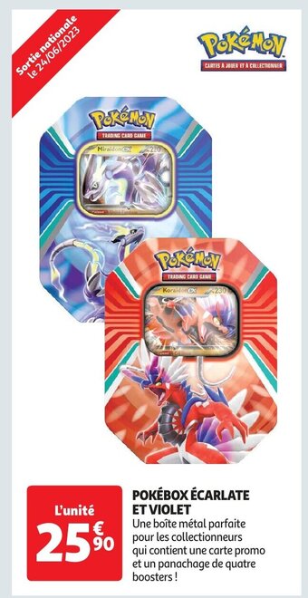 Auchan POKÉBOX ÉCARLATE ET VIOLET aanbieding