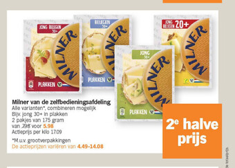 Milner van de zelfbedieningsafdeling