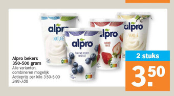 Albert Heijn Alpro bekers 350-500 gram aanbieding