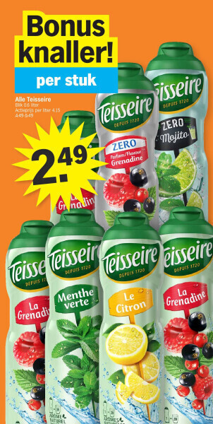 Albert Heijn Alle teisseire aanbieding