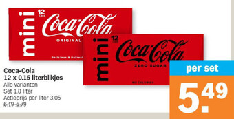 Albert Heijn Coca-cola 12 x 0.15 literblikjes aanbieding