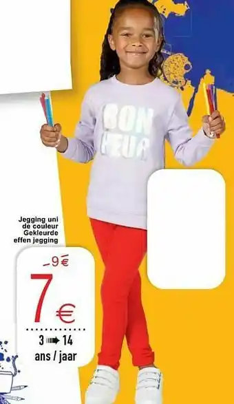 Cora Jegging uni de couleur gekleurde effen jegging aanbieding