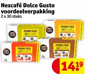 Kruidvat Nescafé Dolce Gusto voordeelverpakking 2 x 30 stuks aanbieding