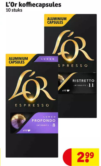 Kruidvat L'Or koffiecapsules 10 stuks aanbieding