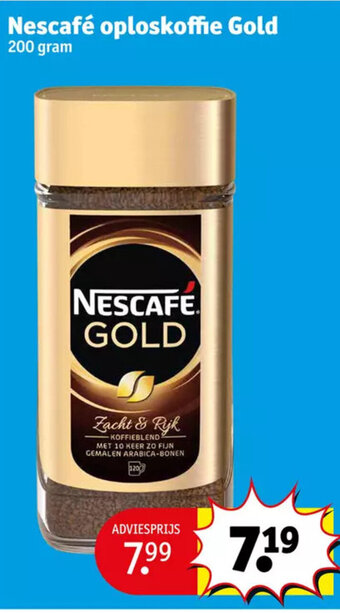 Kruidvat Nescafé oploskoffie Gold 200 gram aanbieding
