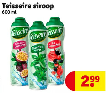 Kruidvat Teisseire siroop 600ml aanbieding