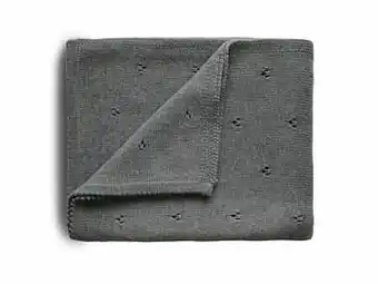 Multi bazar Mushie Deken 80X100Cm Pointelle Gray Melange aanbieding