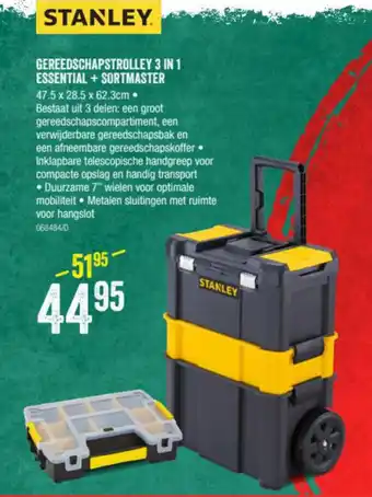 Stanley Gereedschapstrolley 3 in 1 Essential + Sortmaster