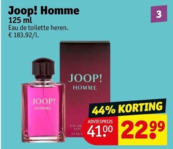 Kruidvat Joop! homme 125 ml aanbieding