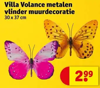 Kruidvat Villa volance metalen vlinder muurdecoratie aanbieding