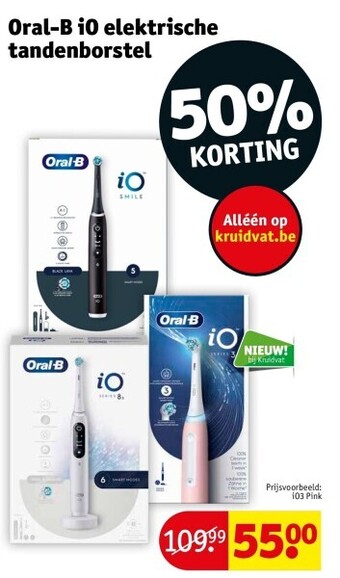 Kruidvat Oral-b io elektrische tandenborstel aanbieding
