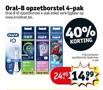 Kruidvat Oral-b opzetborstel 4-pak aanbieding