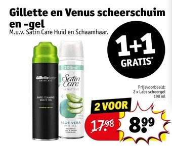 Kruidvat Gillette en venus scheerschuim en -gel aanbieding