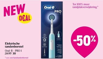 Delhaize Oral-B - PRO 1 Elektrische tandenborstel aanbieding