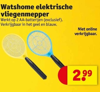 Kruidvat Watshome elektrische vliegenmepper aanbieding