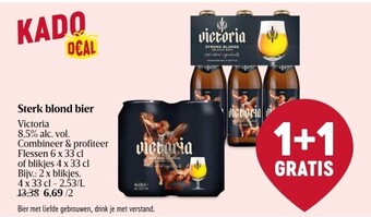 Delhaize Victoria 8.5% alc, vol. Sterk blond bier aanbieding
