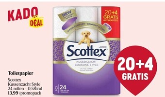 Delhaize Scottex Toiletpapier aanbieding