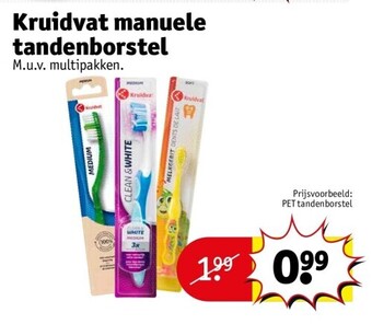 Kruidvat Kruidvat manuele tandenborstel aanbieding