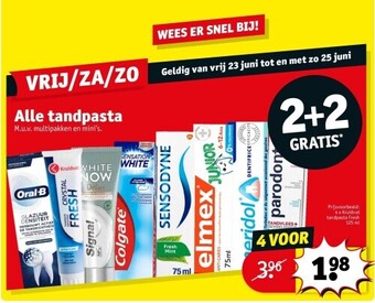 Kruidvat Alle tandpasta aanbieding