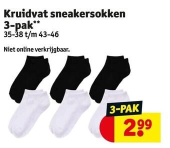 Kruidvat sneakersokken 3-pak