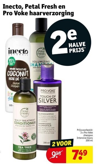 Kruidvat Inecto, petal fresh en pro voke haarverzorging aanbieding