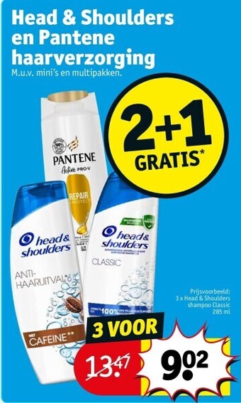 Kruidvat Head & shoulders en pantene haarverzorging aanbieding