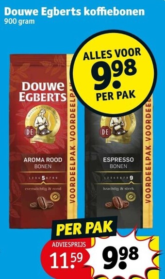 Kruidvat Douwe egberts koffiebonen aanbieding