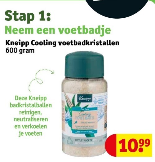 Kneipp cooling voetbadkristallen 600 gram promotie bij Kruidvat