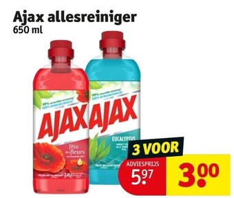 Kruidvat Ajax allesreiniger aanbieding