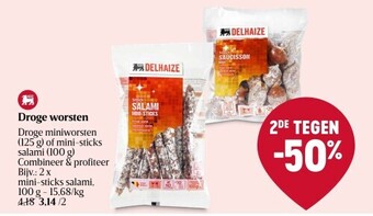 Delhaize Droge worsten aanbieding